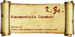 Kapamadzsia Zsombor névjegykártya
